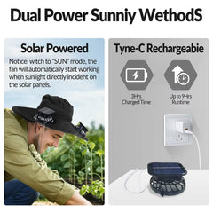 Solar Powered Fan Hat