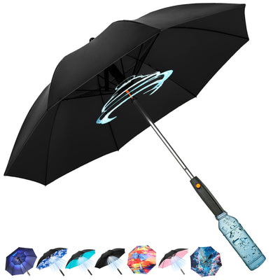 Umbrella with Fan and Mist Spray