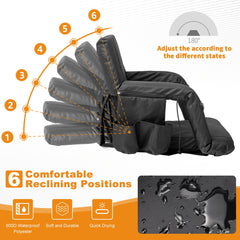 Heated Stadium Seat with Back & Arm Support