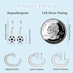 Soccer Drop Sport Earrings