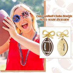 8 Pairs Football Earrings