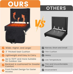 Heated Stadium Seats with Backrest