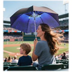 Umbrella with Fan and Mist Spray