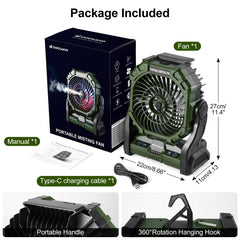 Portable Camping Fan with LED