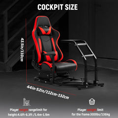 Adjustable Gaming Sim Cockpit