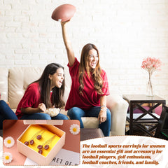 8 Pairs Football Earrings