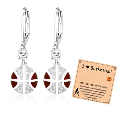 Basketball Drop Sport Earrings
