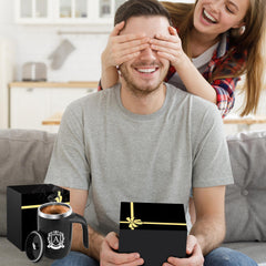 Initial Self Stirring Mug with Lid