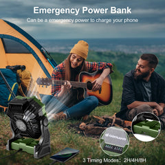 Portable Camping Fan with LED