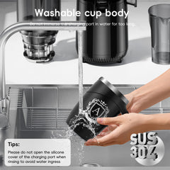 Initial Self Stirring Mug with Lid