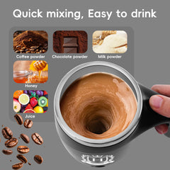 Initial Self Stirring Mug with Lid