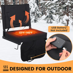 Heated Stadium Seats with Backrest