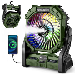 Portable Camping Fan with LED