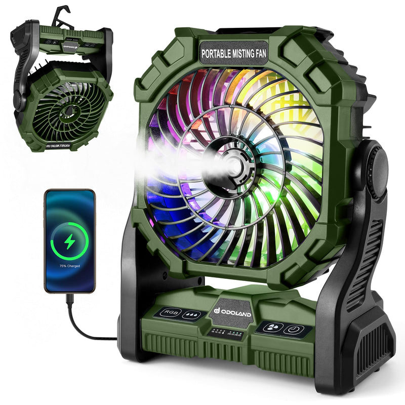 Portable Camping Fan with LED